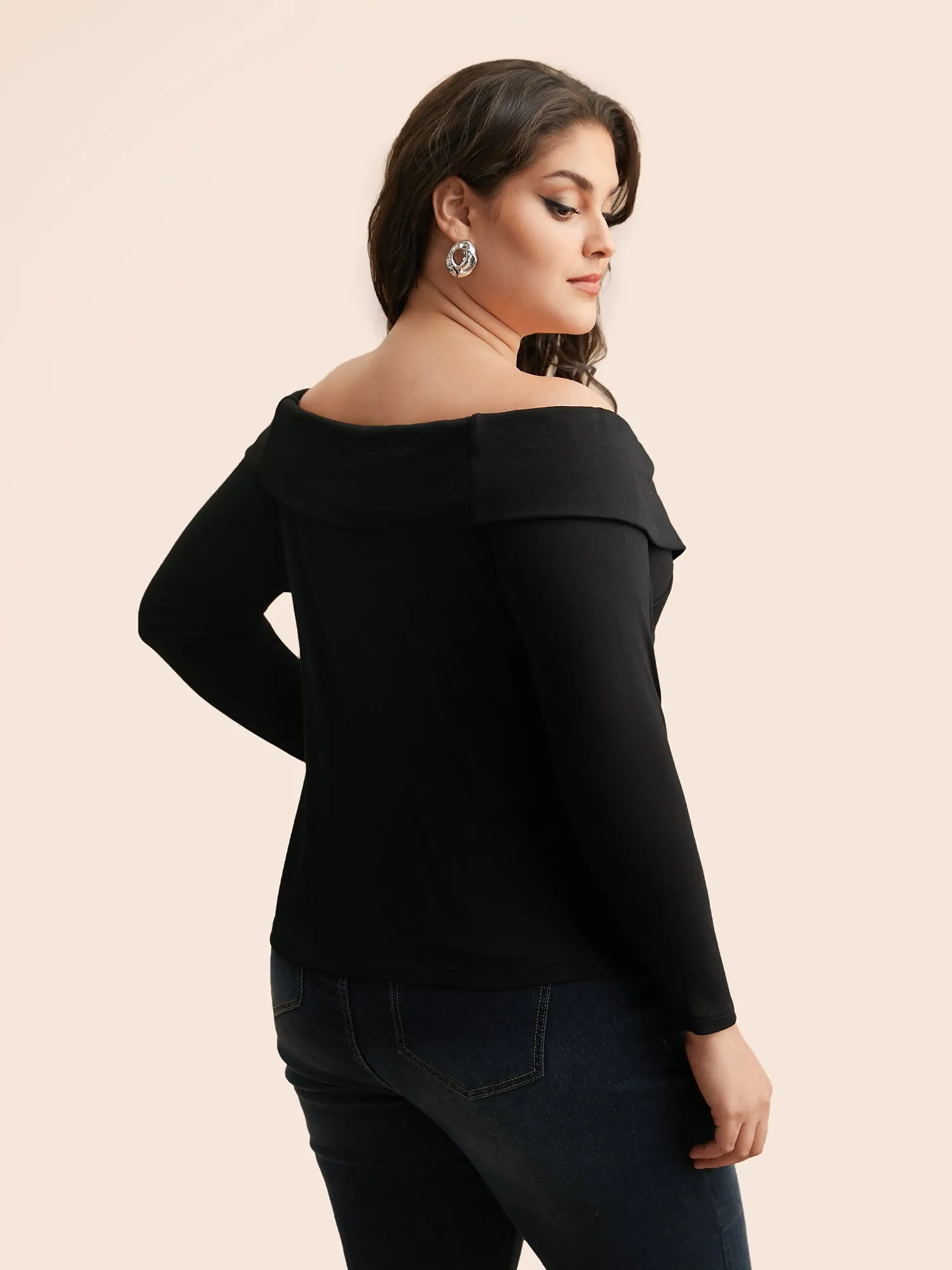 Off Shoulder Twist Front Knit Top sold by Bloomchic product image thumbnail 3