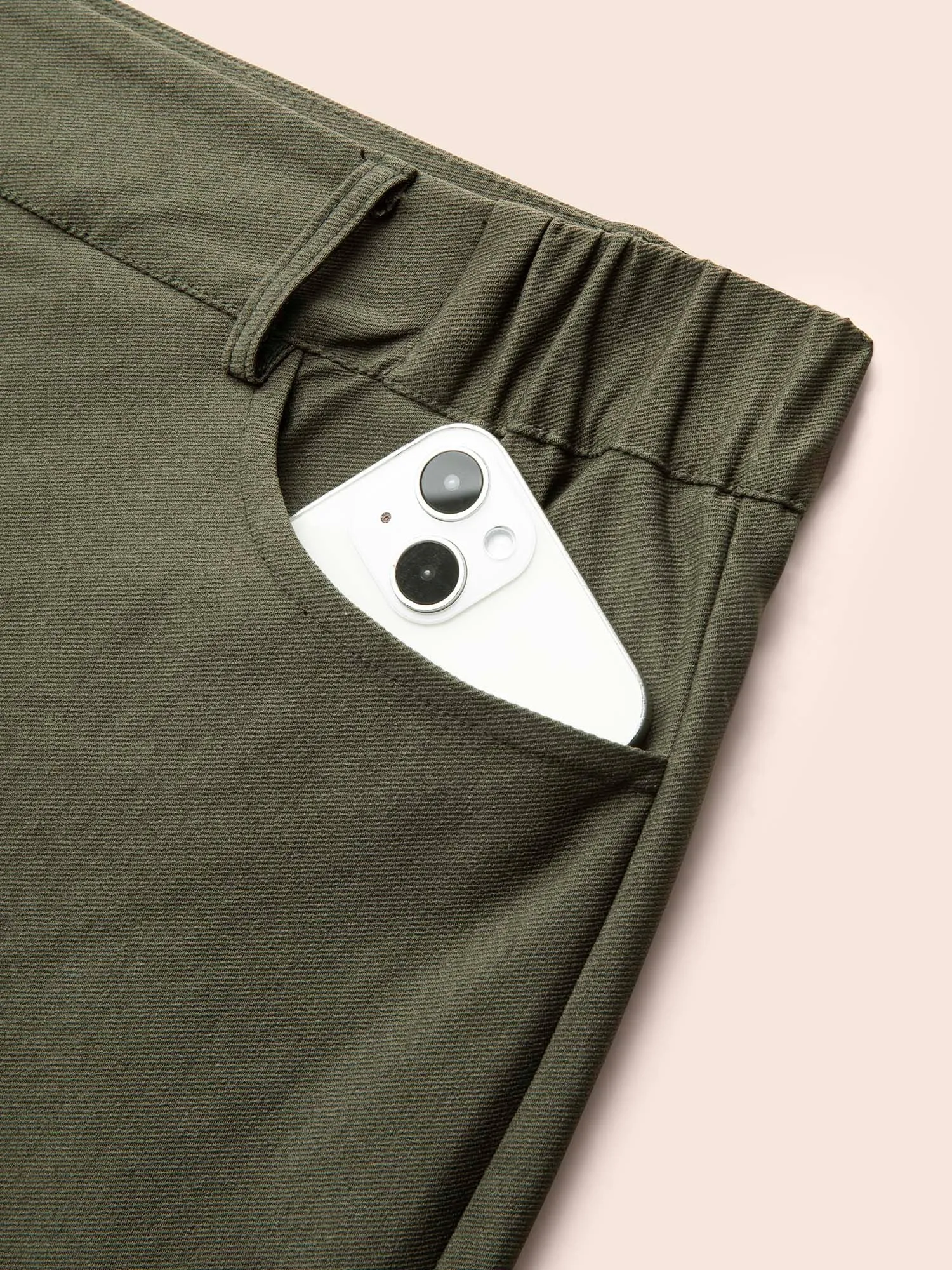 Mid Rise Elastic Waist Straight Leg Pants sold by Bloomchic product image thumbnail 5