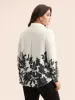 Boho Print Shirt Collar Blouse sold by Bloomchic