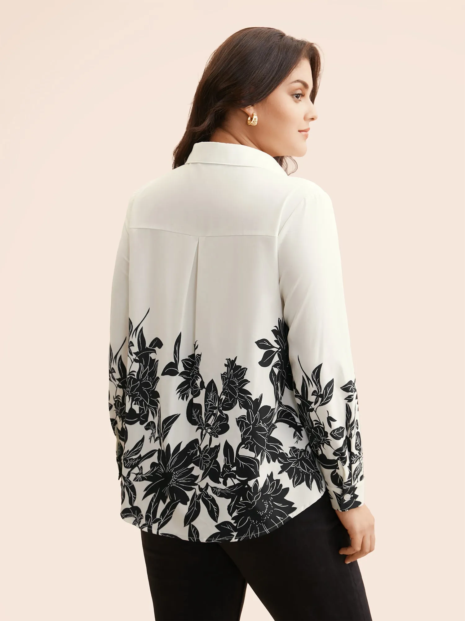 Boho Print Shirt Collar Blouse sold by Bloomchic product image thumbnail 4