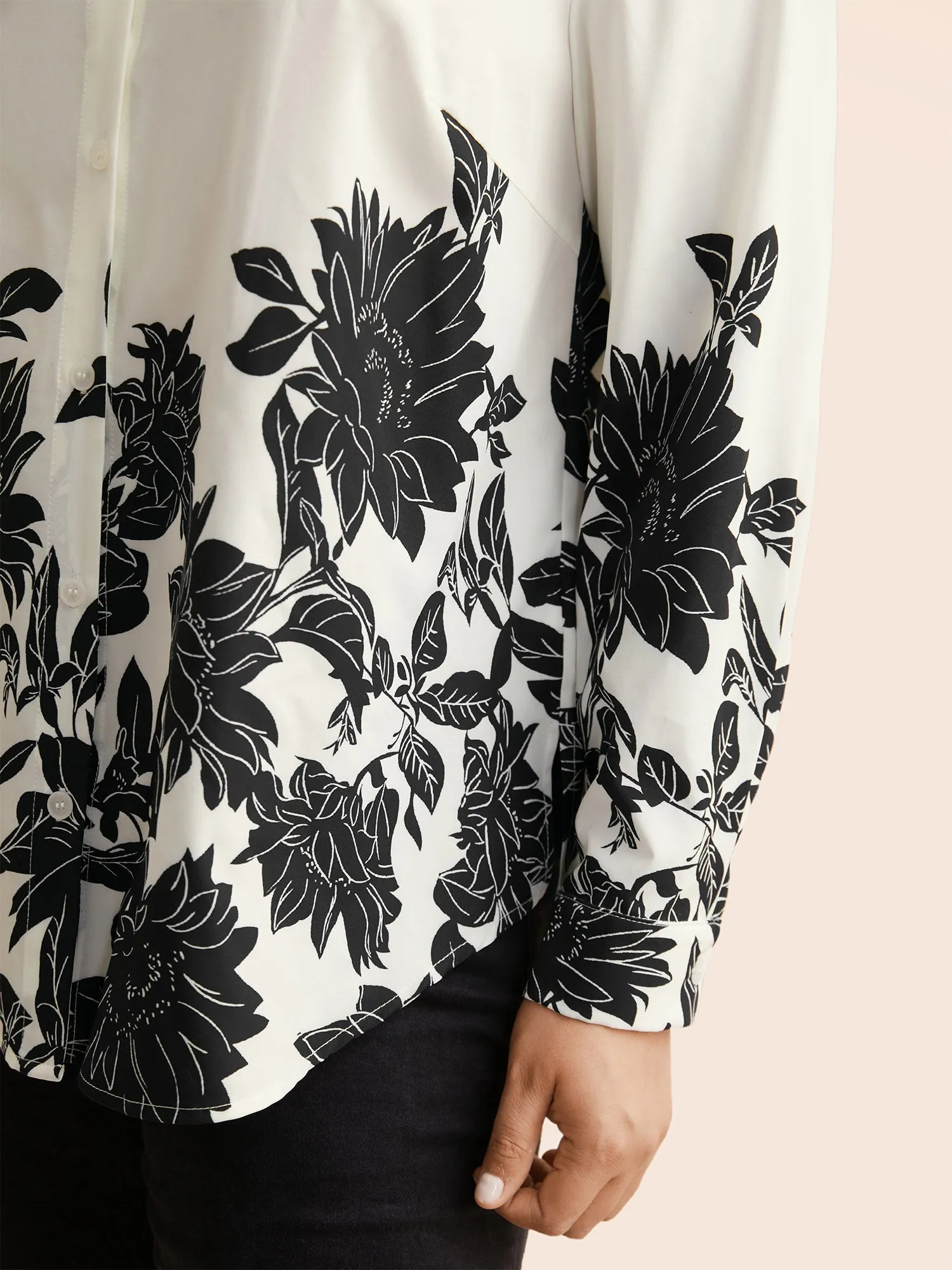 Boho Print Shirt Collar Blouse sold by Bloomchic product image thumbnail 3