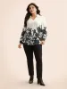Boho Print Shirt Collar Blouse sold by Bloomchic