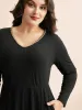 Rib Knit Patchwork Metal Chain Detail Dress sold by Bloomchic