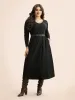 Rib Knit Patchwork Metal Chain Detail Dress sold by Bloomchic