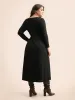Rib Knit Patchwork Metal Chain Detail Dress sold by Bloomchic