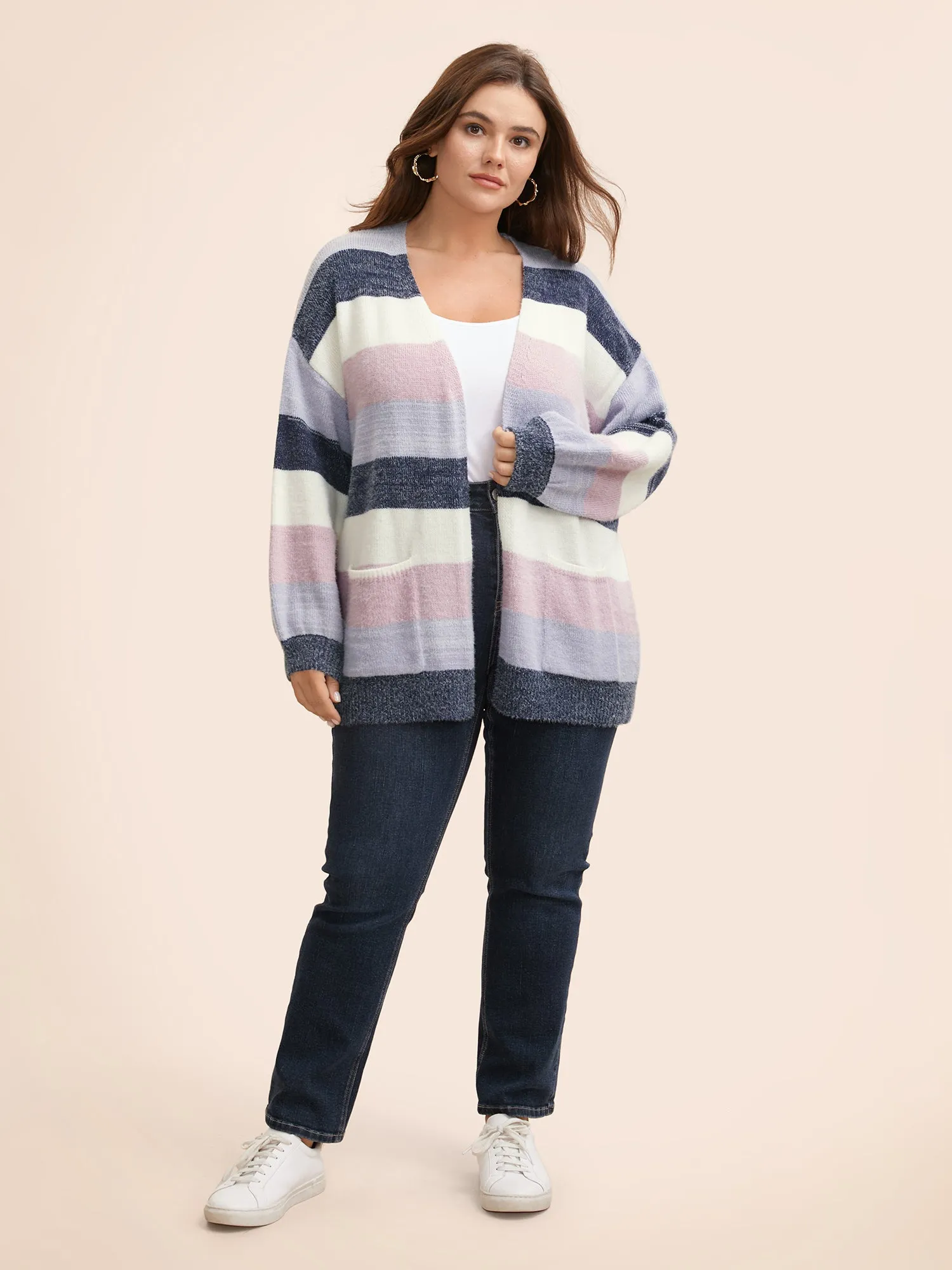 Colorblock Contrast Patched Pocket Cardigan sold by Bloomchic product image thumbnail 5