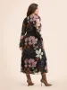 Crew Neck Floral Mesh Dress sold by Bloomchic