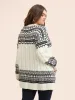 Bandana Jacquard Cable Knit Pocket Cardigan sold by Bloomchic
