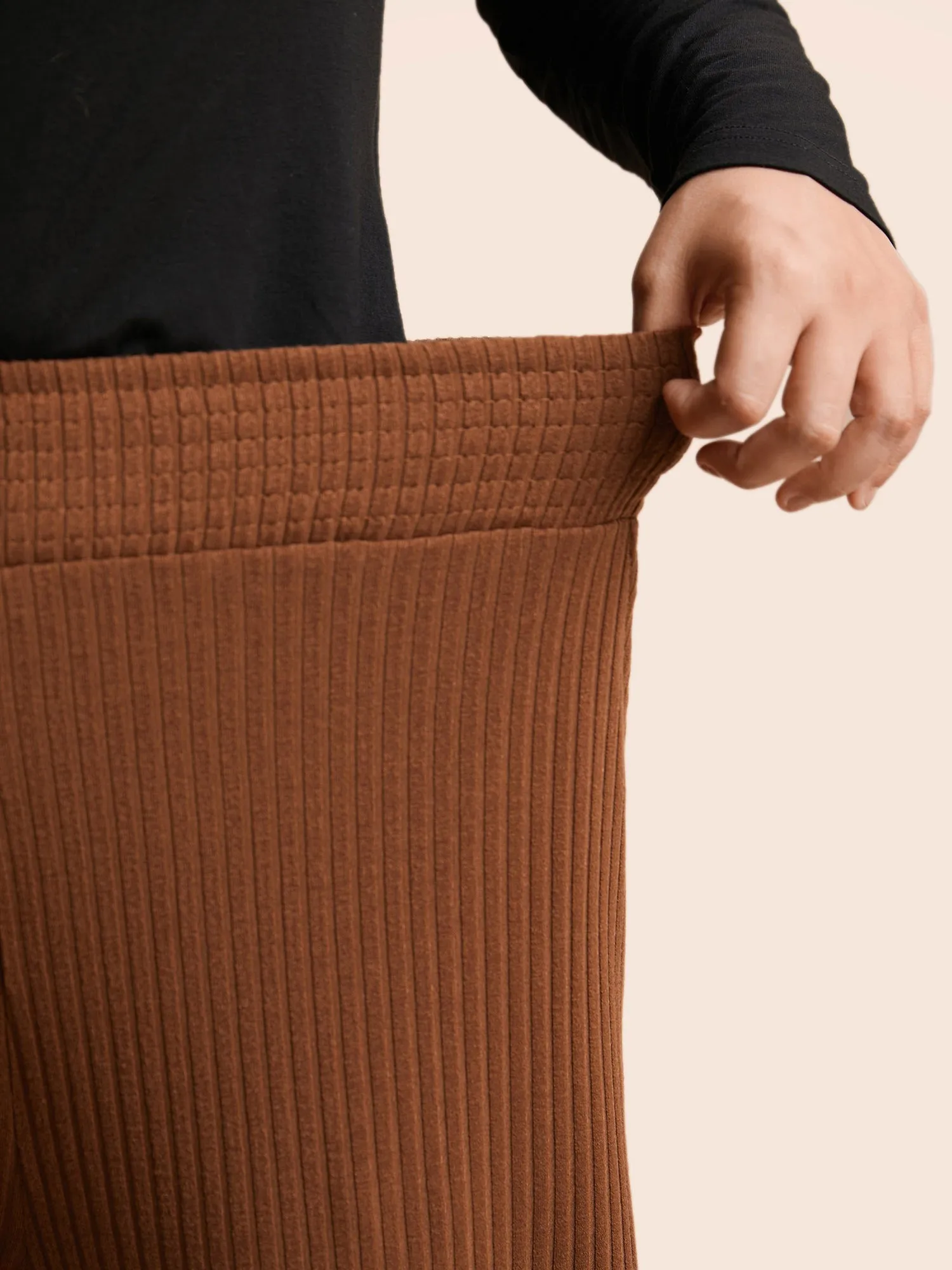 Textured Mid Rise Wide Leg Pants sold by Bloomchic product image thumbnail 5