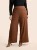 Textured Mid Rise Wide Leg Pants sold by Bloomchic