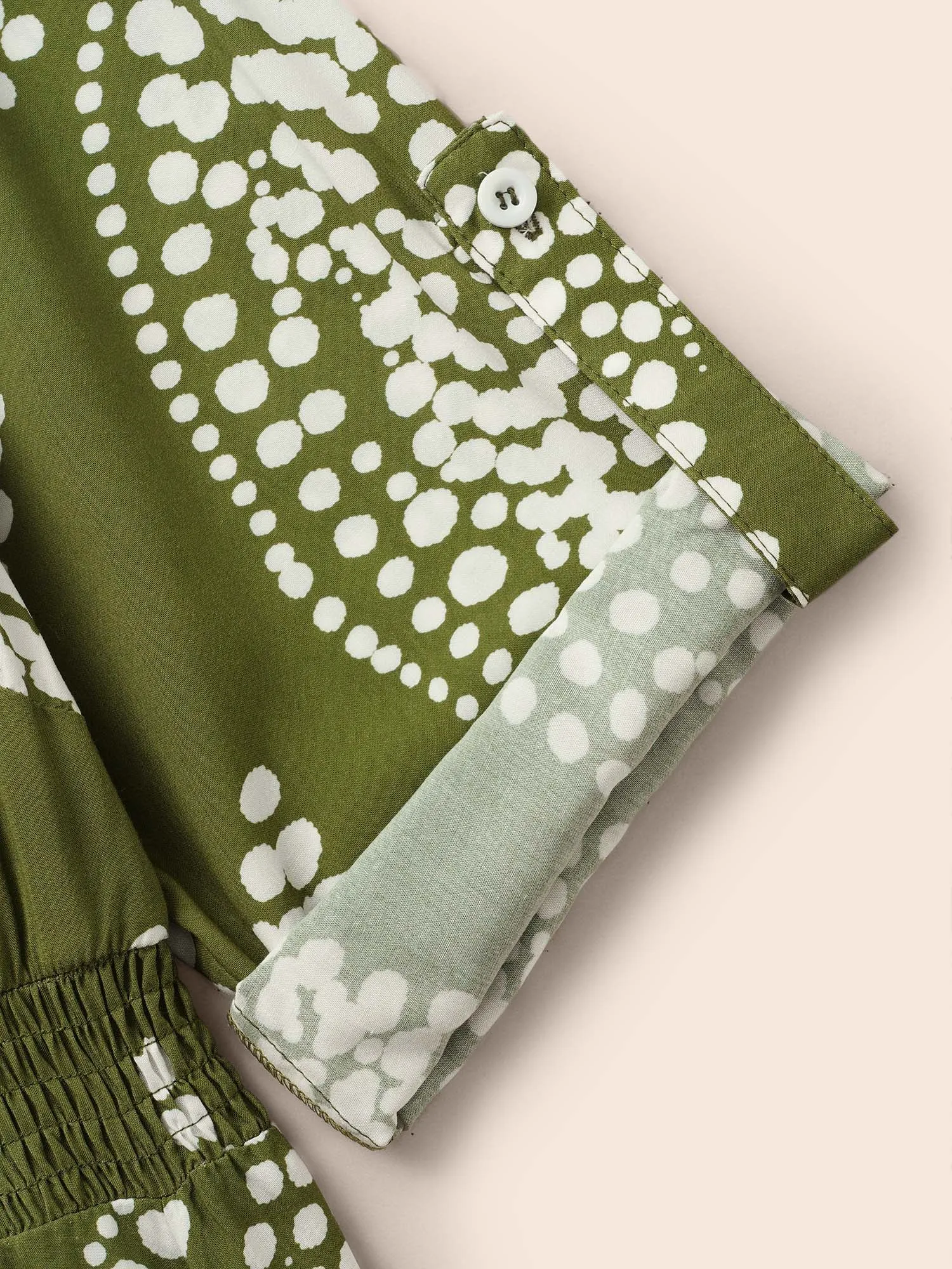 Plants Print Shirred Tab Sleeve Dress sold by Bloomchic product image thumbnail 5