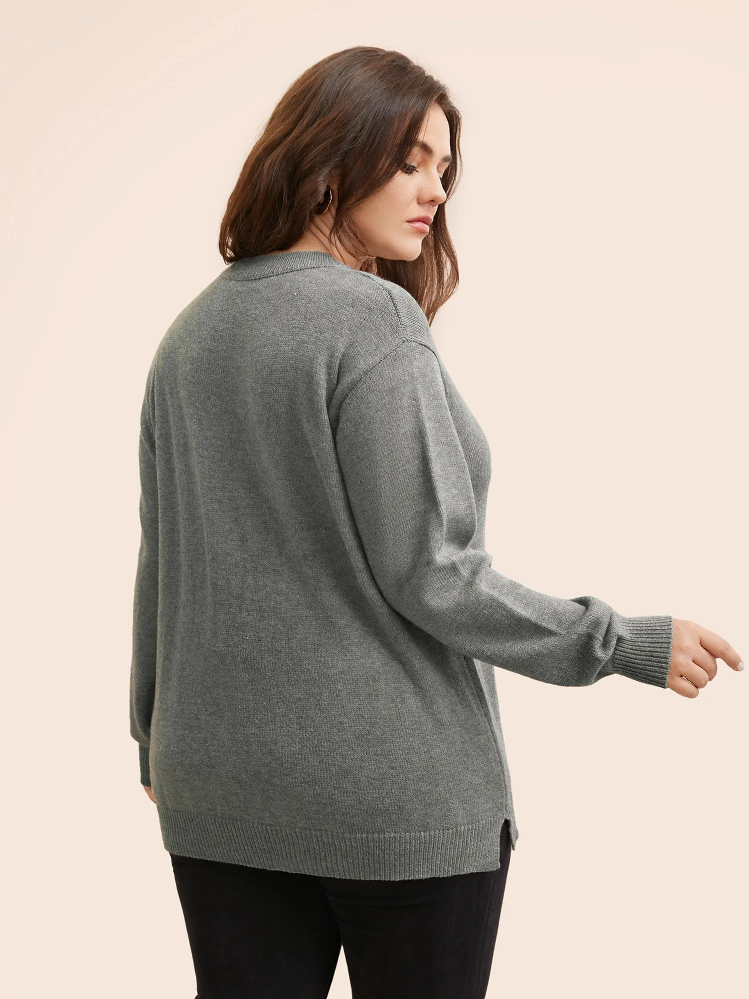 Supersoft Essentials Cat Slit Hem Pullover sold by Bloomchic product image thumbnail 2