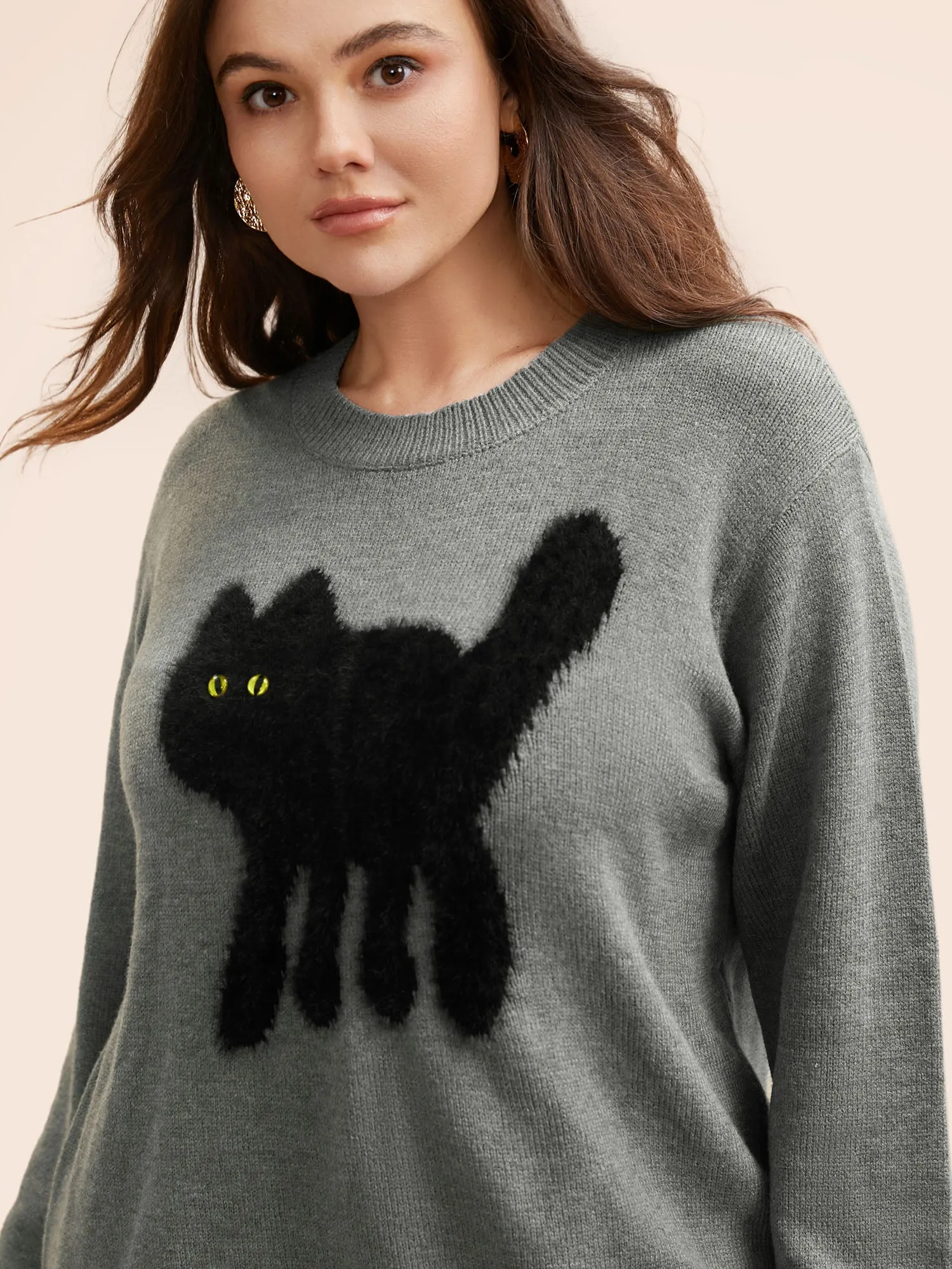 Supersoft Essentials Cat Slit Hem Pullover sold by Bloomchic product image thumbnail 5