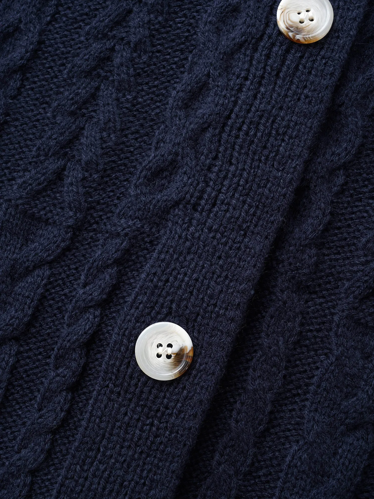 Solid Cable Knit Hooded Cardigan sold by Bloomchic product image thumbnail 5