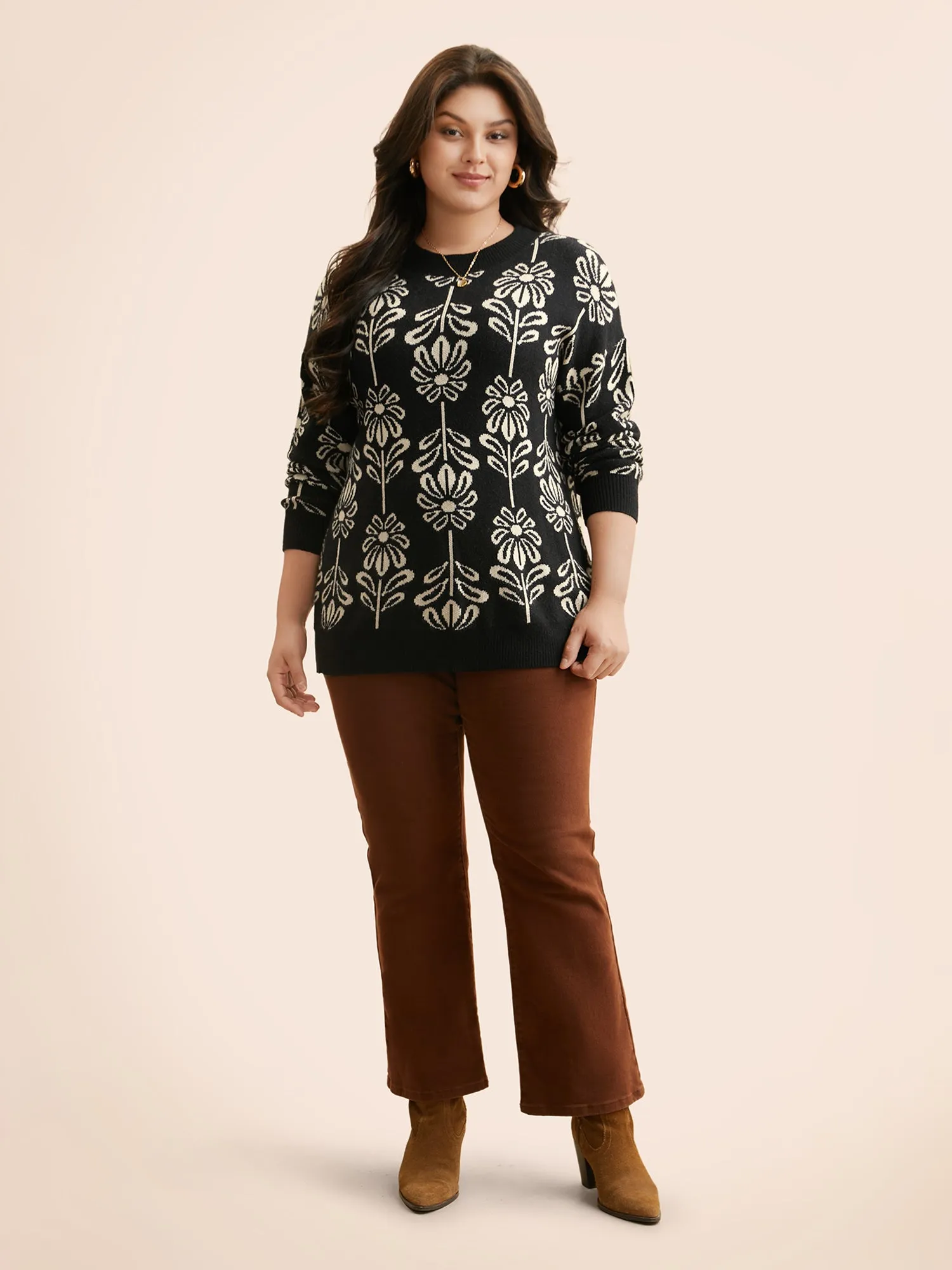 Supersoft Essentials Floral Crew Neck Pullover sold by Bloomchic product image thumbnail 3