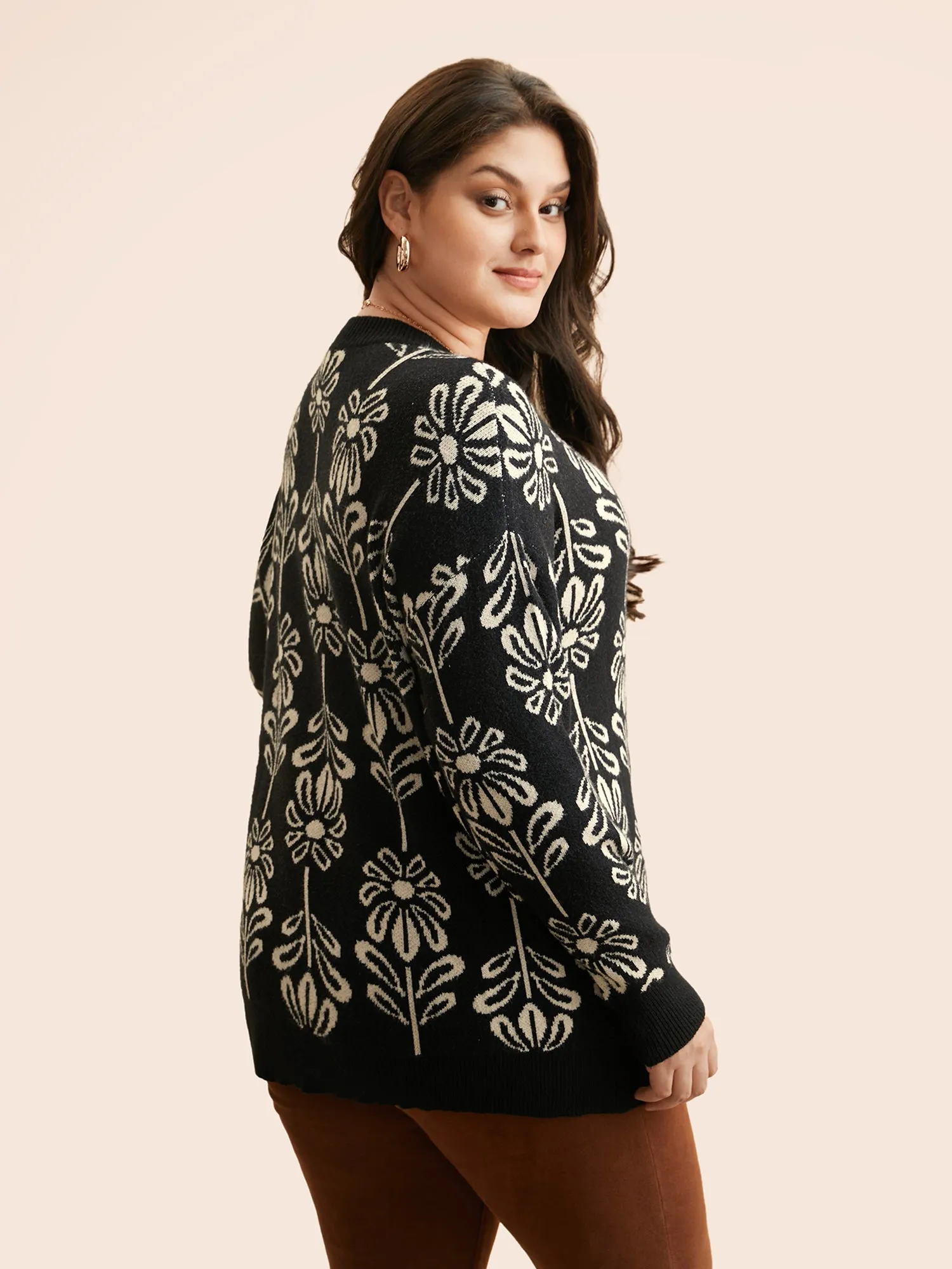 Supersoft Essentials Floral Crew Neck Pullover sold by Bloomchic product image thumbnail 2