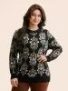 Supersoft Essentials Floral Crew Neck Pullover sold by Bloomchic
