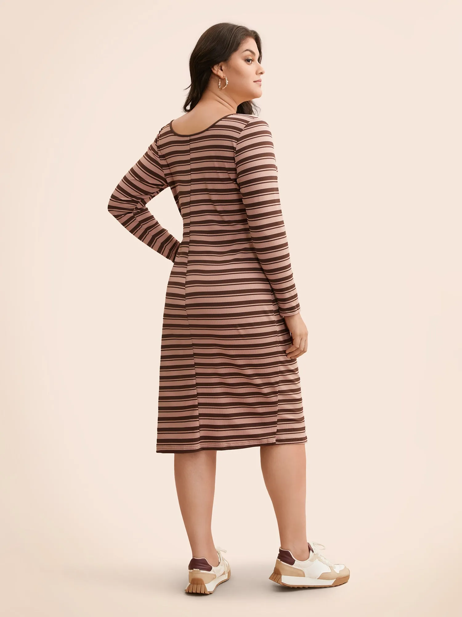 U Neck Striped Pit Strip Dress sold by Bloomchic product image thumbnail 3