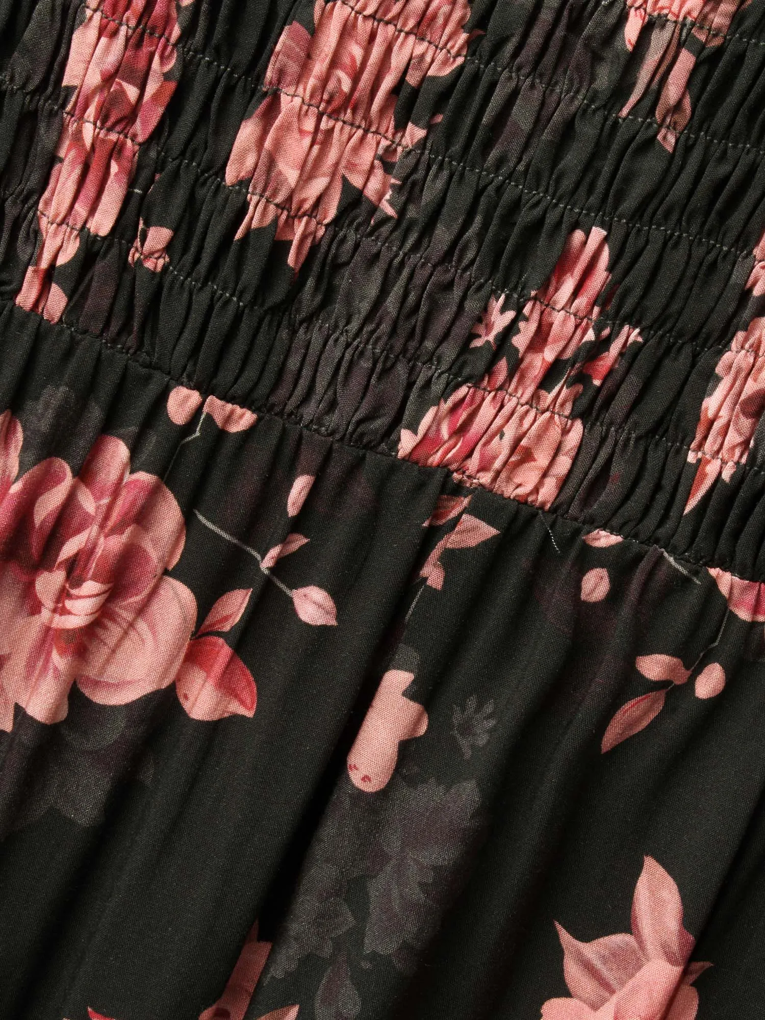 Floral Lantern Sleeve Shirred Pocket Dress sold by Bloomchic product image thumbnail 5