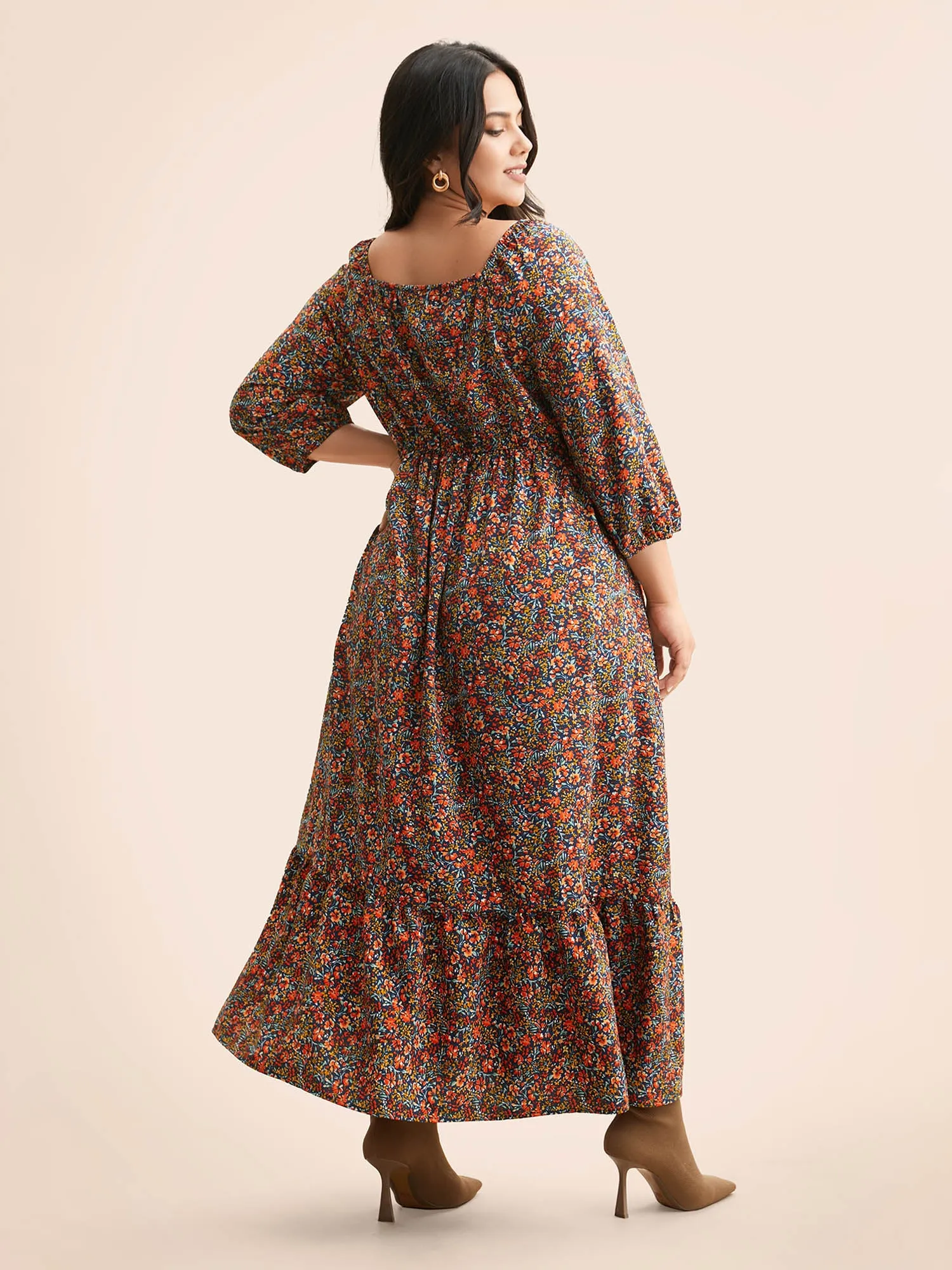 Ditsy Floral Woven Ribbon Maxi Dress sold by Bloomchic product image thumbnail 3
