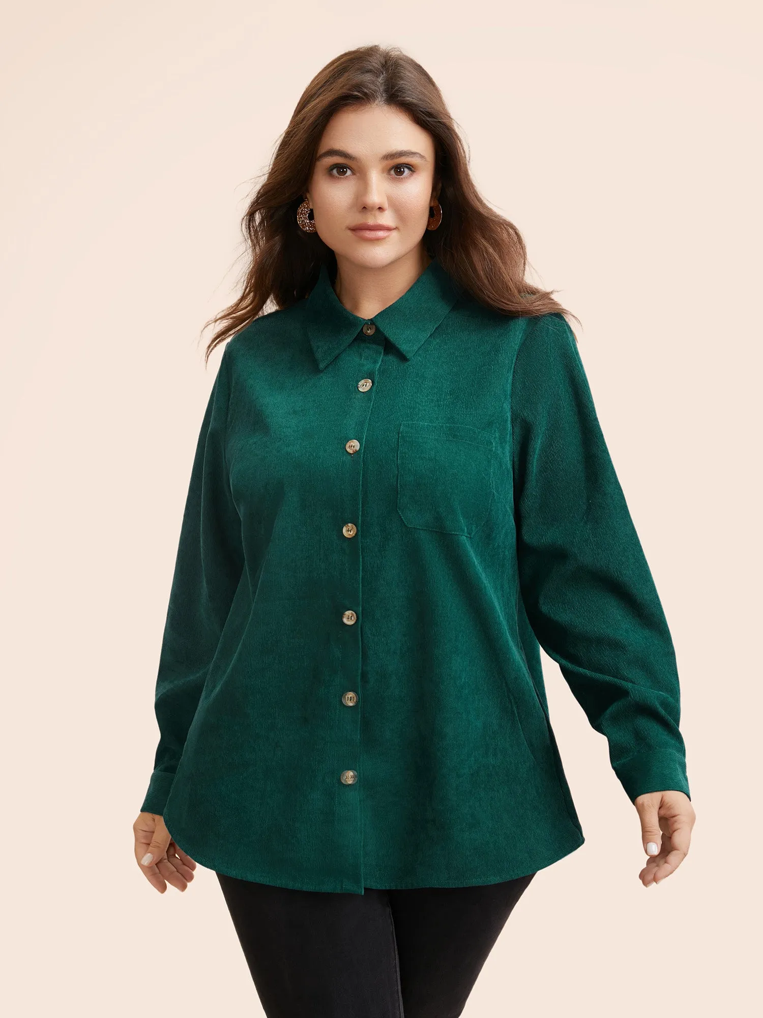 Textured Pocket Curved Hem Jacket sold by Bloomchic product image thumbnail 4