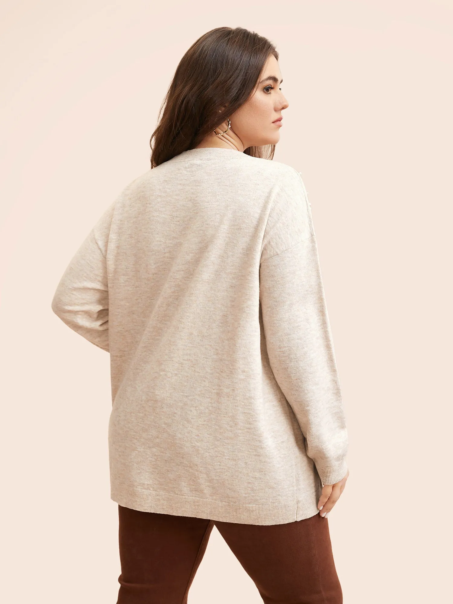 Round Neck Pearl Beaded Pullover sold by Bloomchic product image thumbnail 5