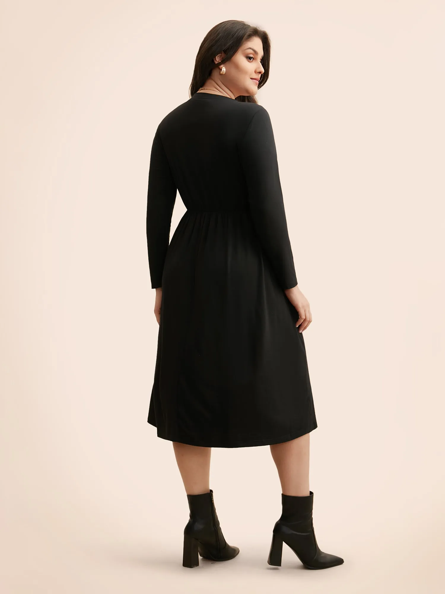 Butterfly Embroidered V Neck Midi Dress sold by Bloomchic product image thumbnail 3