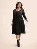 Butterfly Embroidered V Neck Midi Dress sold by Bloomchic