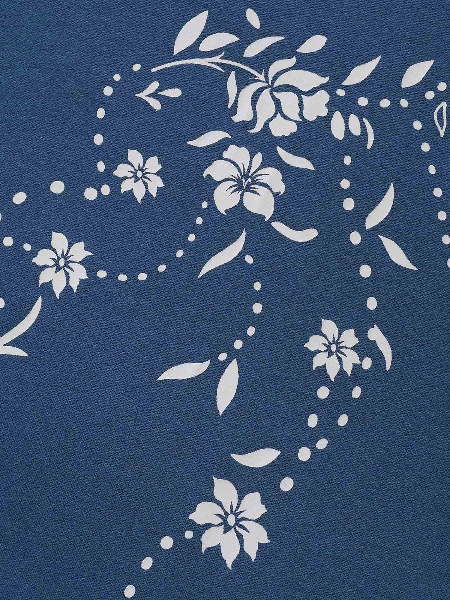 Floral Print Drop Shoulder Sleeve Sweatshirt sold by Bloomchic product image thumbnail 5