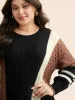 Contrast Patchwork Cable Knit Pullover sold by Bloomchic