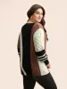 Contrast Patchwork Cable Knit Pullover sold by Bloomchic