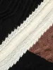 Contrast Patchwork Cable Knit Pullover sold by Bloomchic