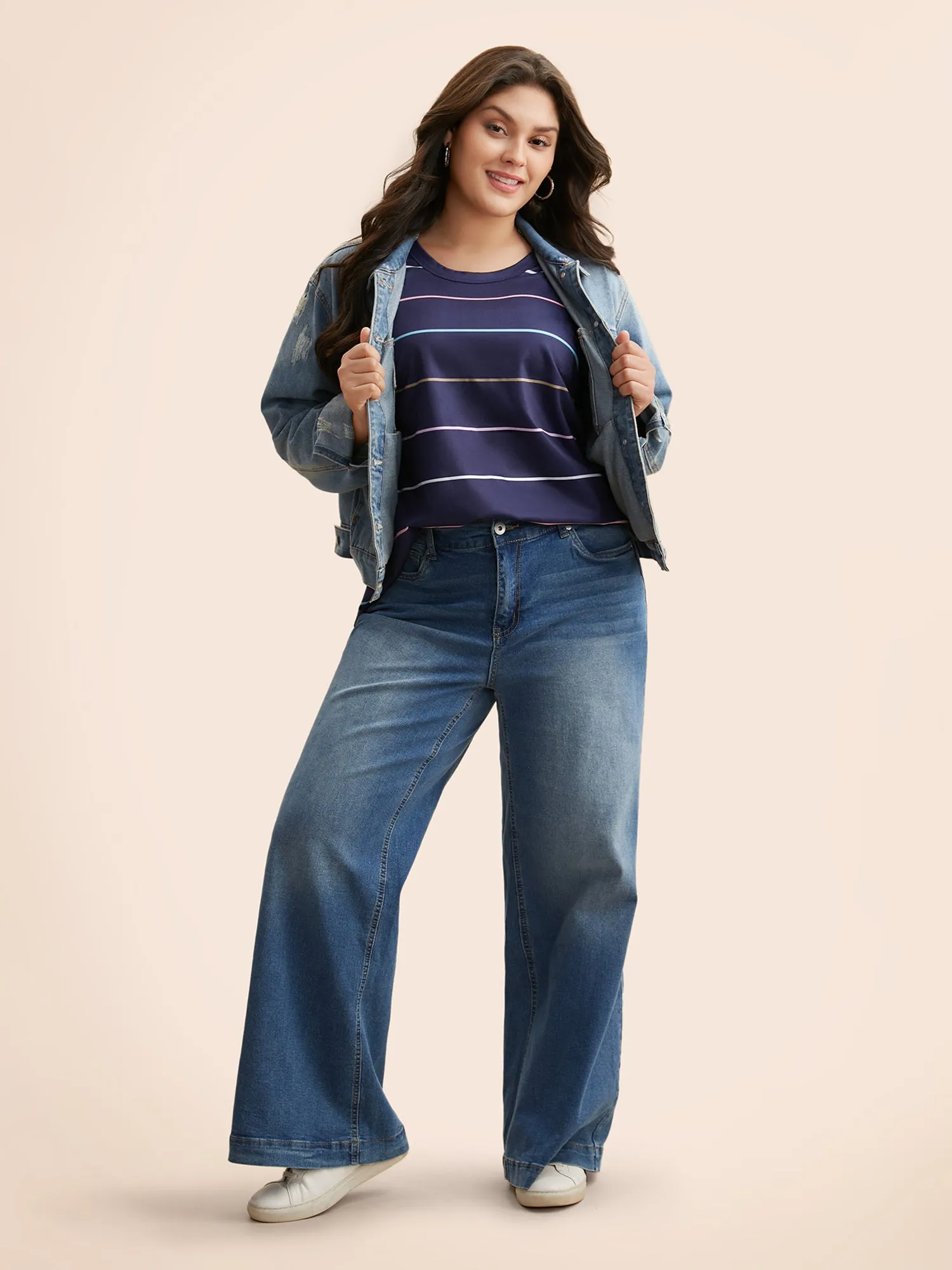 Round Neck Colored Striped Tank Top sold by Bloomchic product image thumbnail 2