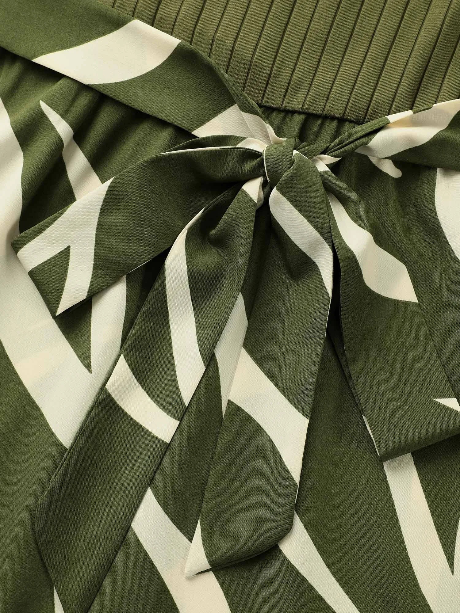 Geometric Texture Patchwork Belted Dress sold by Bloomchic product image thumbnail 5