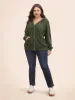 Texture Pocket Drawstring Hooded Sweatshirt sold by Bloomchic