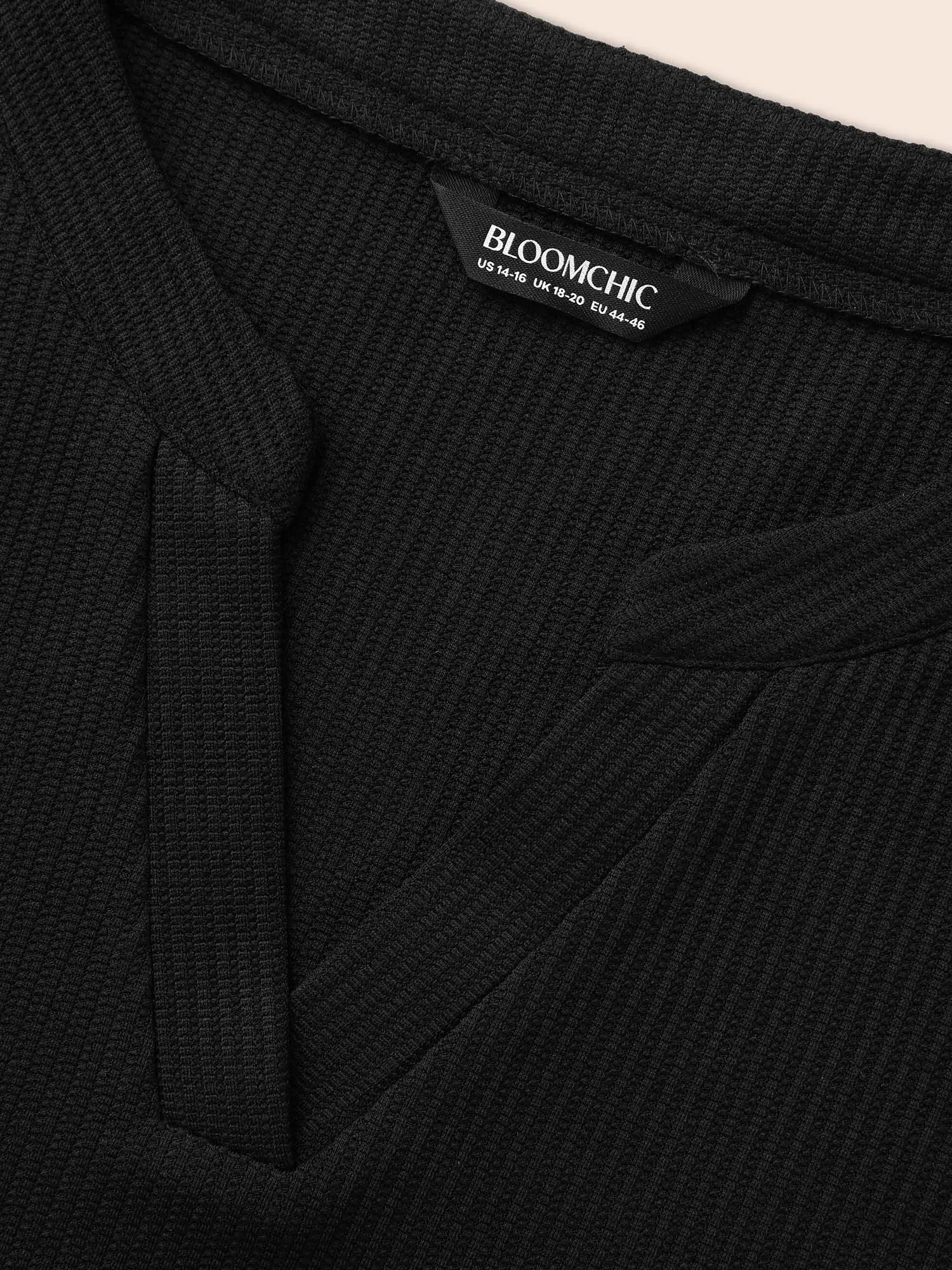 Notched Crochet Lace Mesh T-shirt sold by Bloomchic product image thumbnail 5