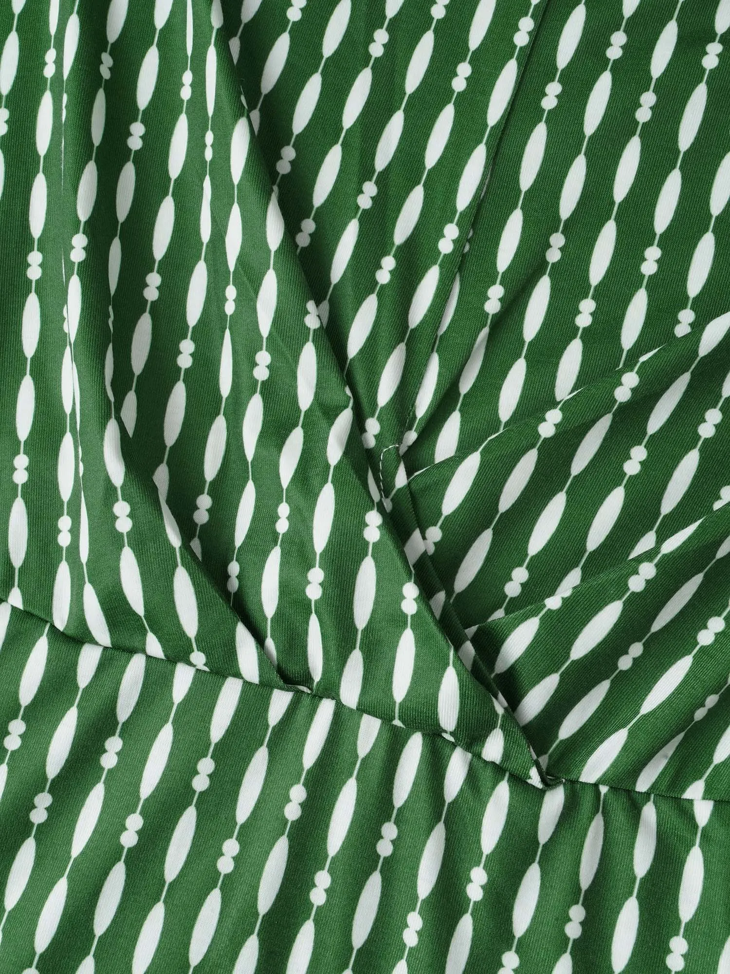 Round Neck Geometric Pleated Dress sold by Bloomchic product image thumbnail 5