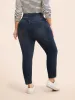 Dark Wash Elastic Waist Skinny Jeans sold by Bloomchic