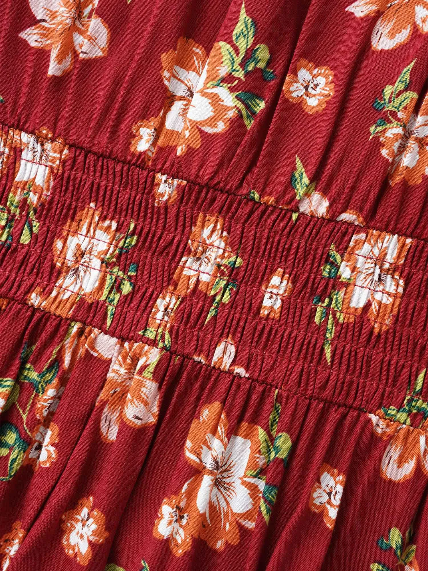 Floral Shirred Lantern Sleeve Blouse sold by Bloomchic product image thumbnail 5