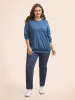 Heather Stitch Raglan Sleeve T-shirt sold by Bloomchic