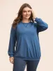 Heather Stitch Raglan Sleeve T-shirt sold by Bloomchic