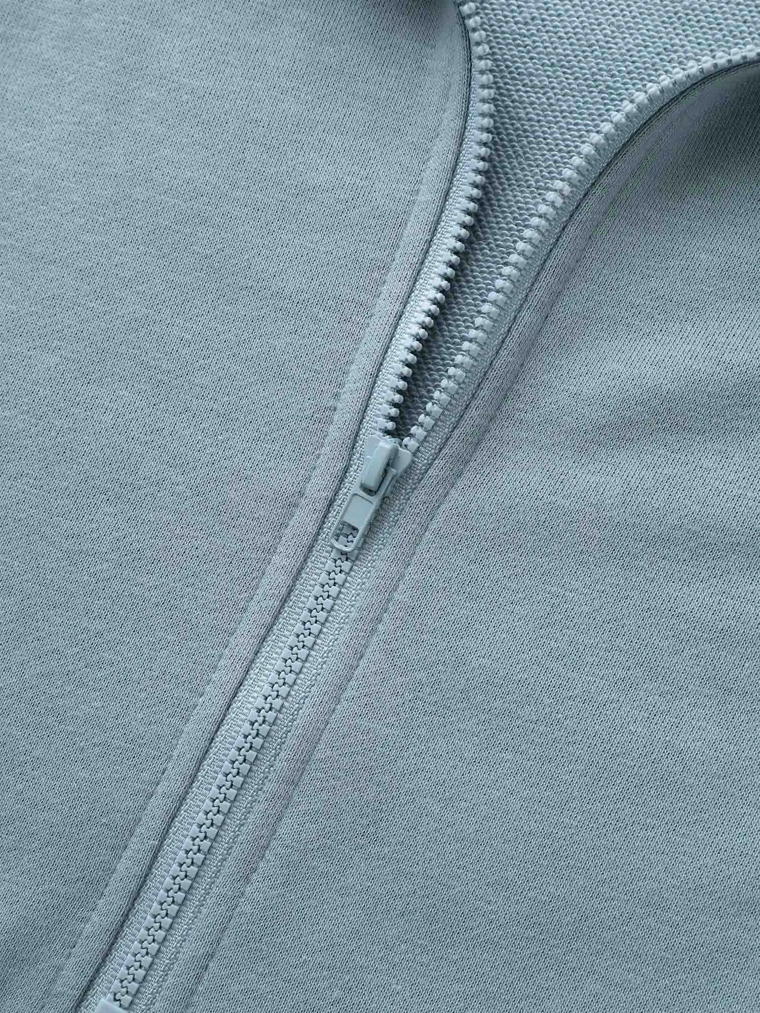 Textured Half Zip Patchwork Sweatshirt sold by Bloomchic product image thumbnail 5