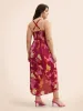 Colorblock Contrast Shirred Pleated Dress sold by Bloomchic