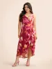 Colorblock Contrast Shirred Pleated Dress sold by Bloomchic