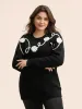 Supersoft Essentials Crochet Floral Drop Shoulder Pullover sold by Bloomchic