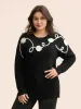 Supersoft Essentials Crochet Floral Drop Shoulder Pullover sold by Bloomchic