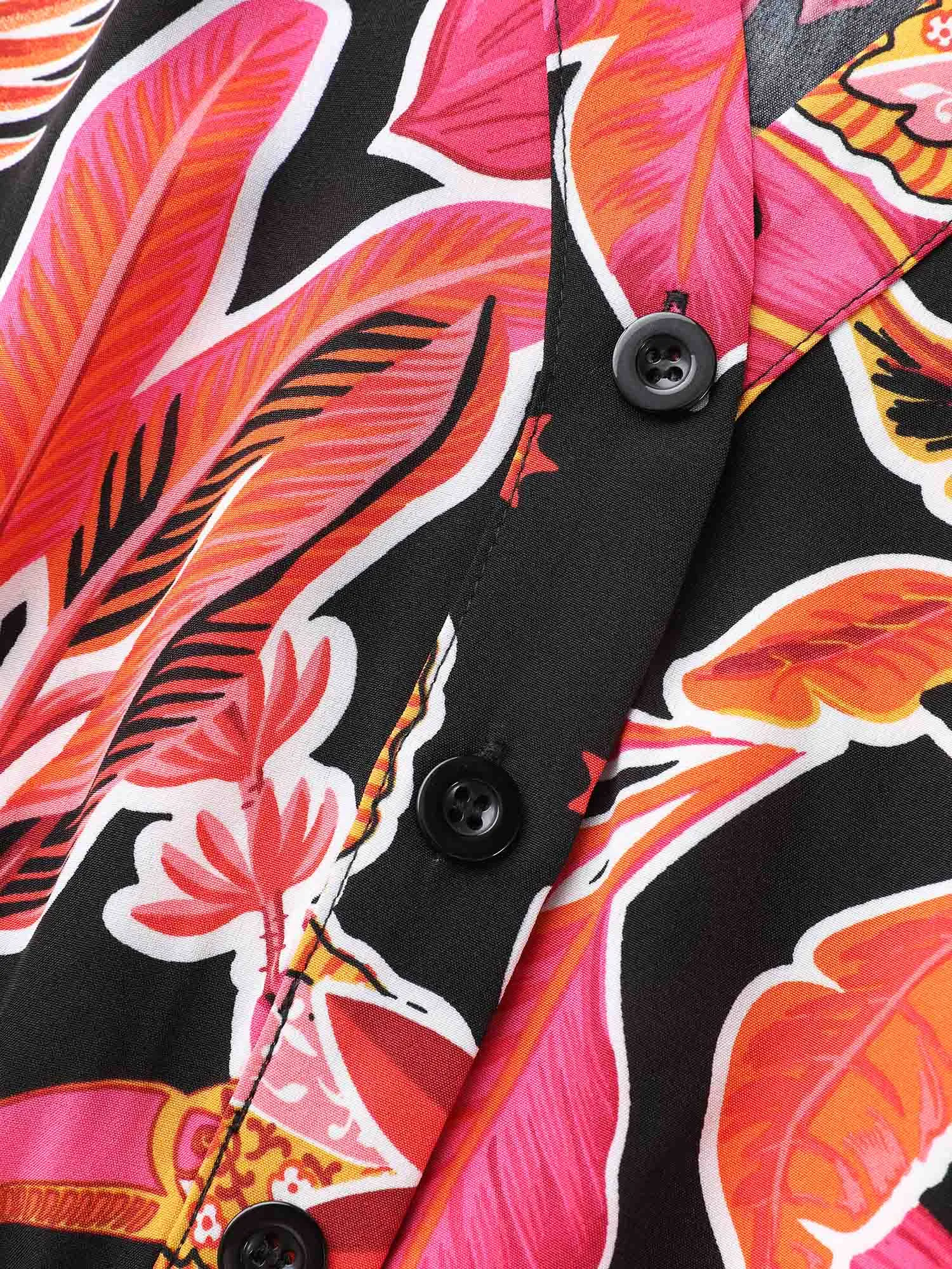 Notched Floral Elastic Waist Maxi Dress sold by Bloomchic product image thumbnail 5