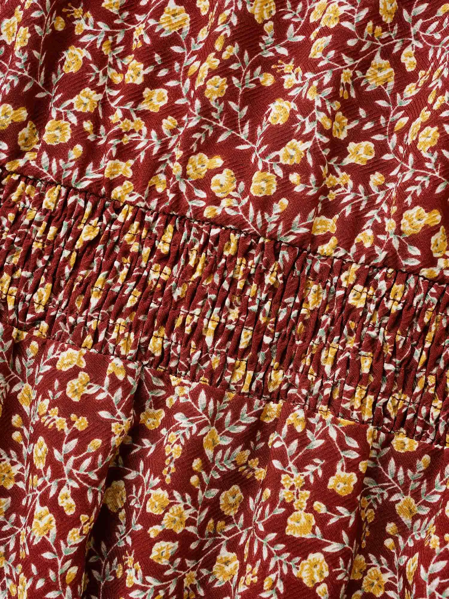 Ditsy Floral Shirred Frill Trim Dress sold by Bloomchic product image thumbnail 5