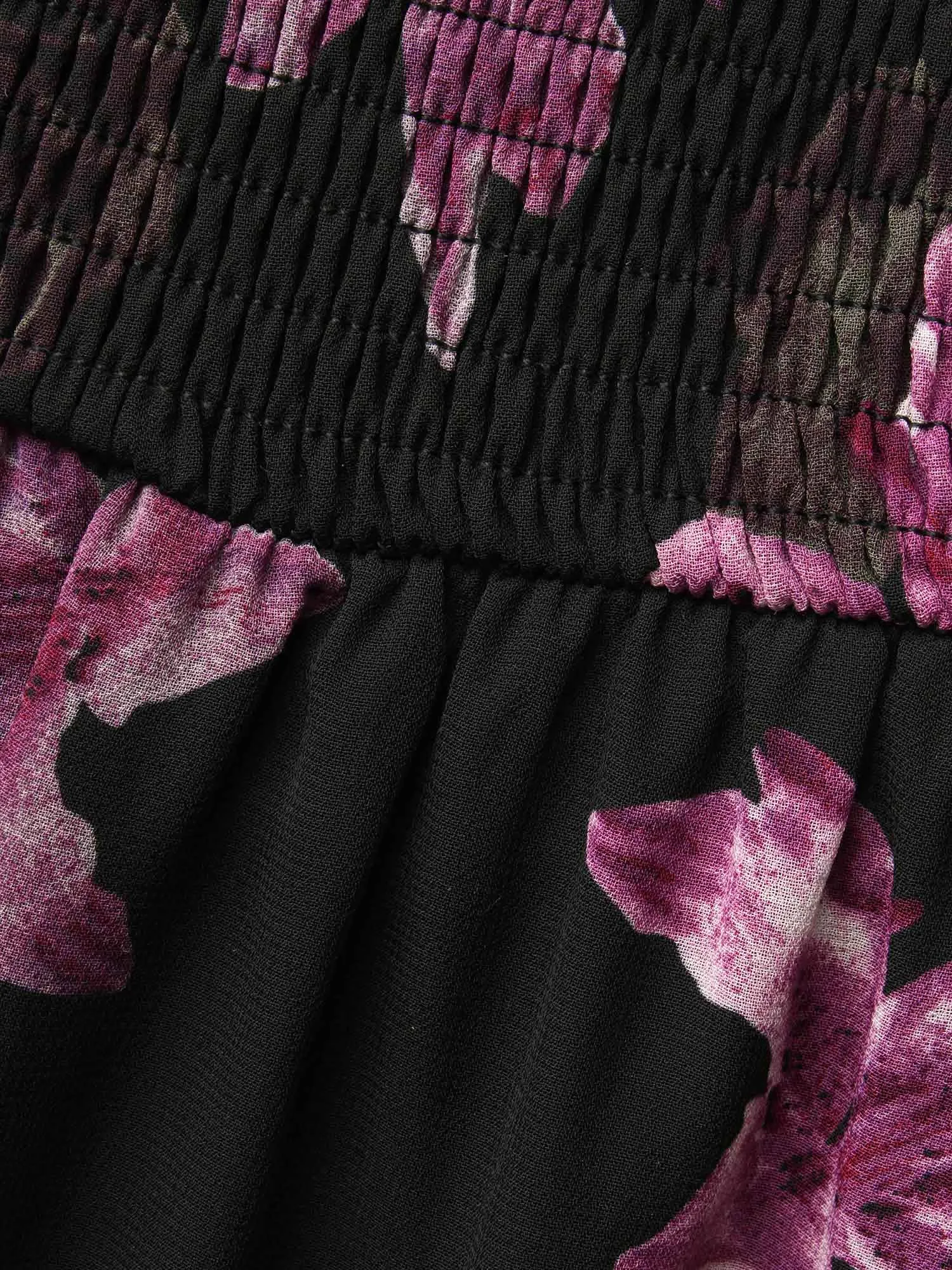 Floral Patchwork Ruffle Hem Mesh Dress sold by Bloomchic product image thumbnail 5