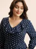 Polka Dot Ruffle Trim Midi Dress sold by Bloomchic